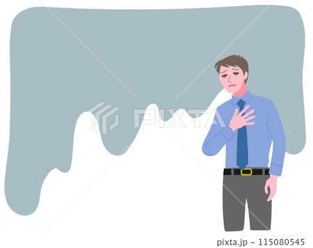 ネガティブな気持ちで落ち込んでいる若いビジネスマンの男性 115080545