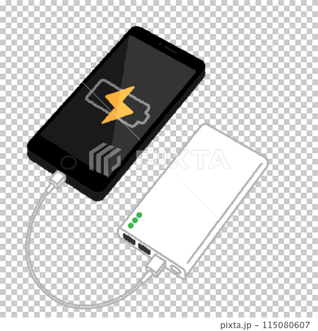 Illustration of mobile battery 115080607