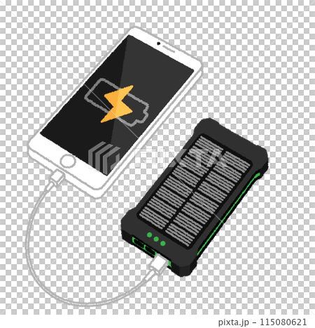 Solar charger illustration Solar charger illustration 115080621