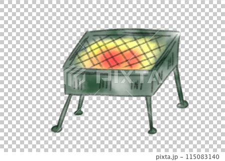 キャンプに必需品のバーベキューコンロ 115083140