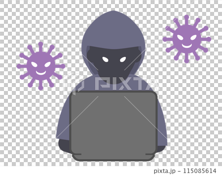 駭客和網路詐騙者的插圖 115085614