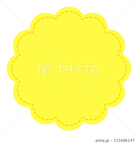 ワッペン　アップリケ　見出しイラストの飾り罫 115086147