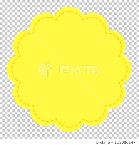 ワッペン　アップリケ　見出しイラストの飾り罫 115086147