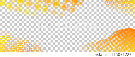 Curve Halftone Banner Frame Material Orange 115086222
