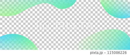 彎曲的半色調橫幅框架材料綠色 彎曲的半色調橫幅框架材料綠色 115086226