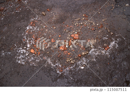 Texture of dirty ground dust 115087511