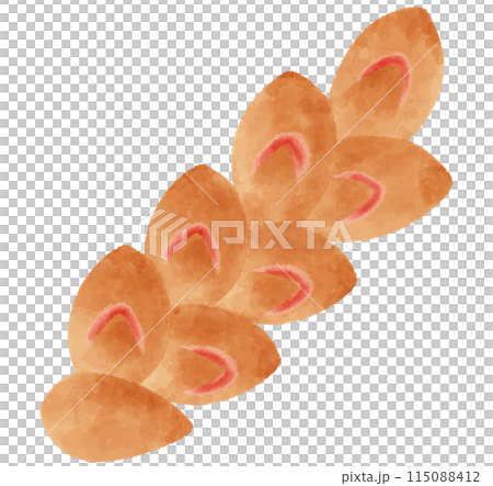 法國麵包插畫Bacon épi 115088412