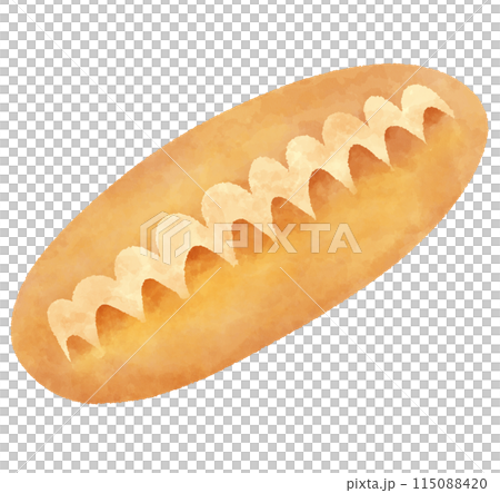 法國麵包插畫Pain au Lait 115088420