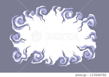 不気味な渦の装飾フレーム・囲み枠(横長・長方形) 不気味な渦の装飾フレーム・囲み枠(横長・長方形) 115088788