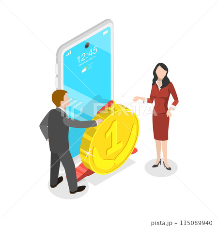 3D Isometric Flat Illustration of Achievement Rewards, First Place, Businesss Successs. Item 1 3D Isometric Flat Illustration of Achievement Rewards, First Place, Businesss Successs. Item 1 115089940
