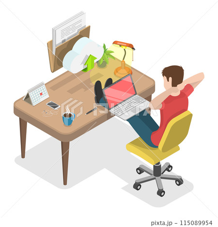 3D Isometric Flat Vector Illustration of Paper VS Digital Documents, Paperless Office Transformation. Item 2 3D Isometric Flat Vector Illustration of Paper VS Digital Documents, Paperless Office Transformation. Item 2 115089954