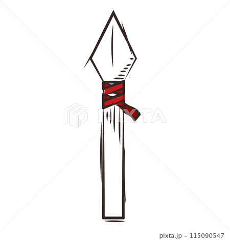 Colored spear medieval weapon icon Vector 115090547