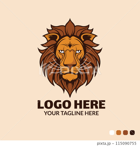 Vintage lion logo detailed illustration. Prefect for branding and identity. 115090755