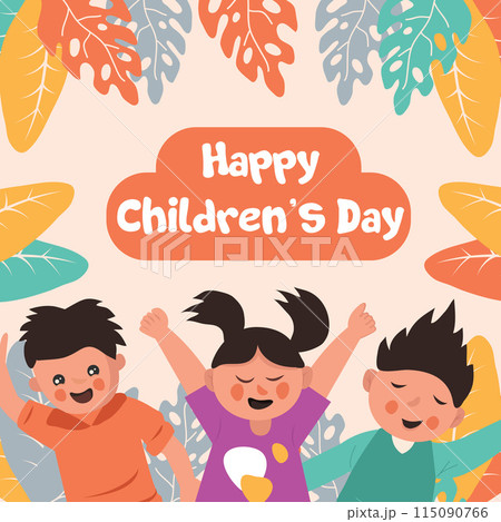 Flat world children's day social media post.Vector illustration Flat world children's day social media post.Vector illustration 115090766