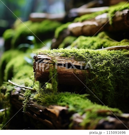 old stump in the forest 115091696