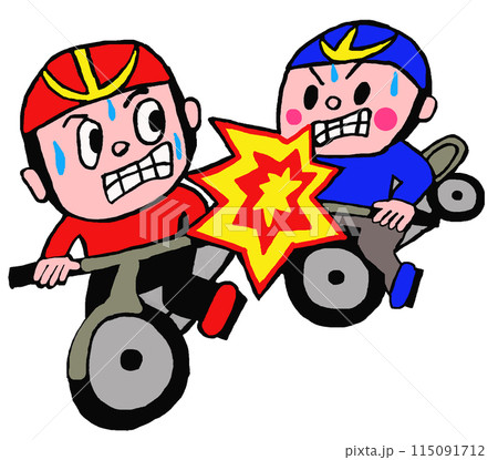 自転車でレースをする競輪選手 自転車でレースをする競輪選手 115091712