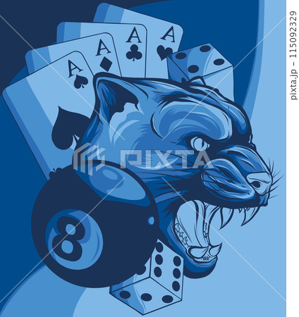 Cougar Panther Mascot Head Vector illustration Graphic Cougar Panther Mascot Head Vector illustration Graphic 115092329