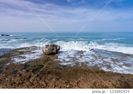 Enjoy views of the Atlantic Ocean from the historic fort. Essaouira. Enjoy views of the Atlantic Ocean from the historic fort. Essaouira. 115092455