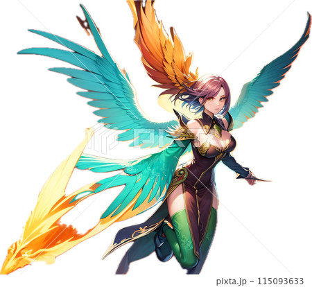 鳳凰の擬人化のイラスト 115093633