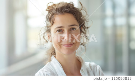 Mature old lady close up portrait. Healthy face skin care beauty, middle age skincare cosmetics, cosmetology concept Mature old lady close up portrait. Healthy face skin care beauty, middle age skincare cosmetics, cosmetology concept 115093813