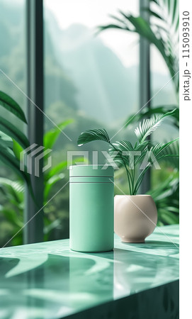 Cosmetic package mockup. Container for cosmetic product 115093910
