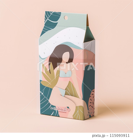 Cosmetic package mockup. Container for cosmetic product 115093911