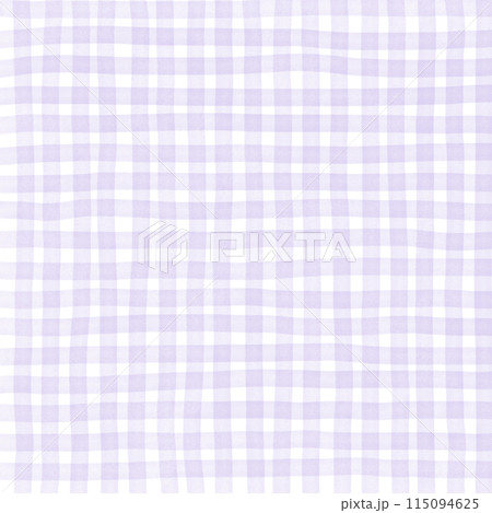 Purple Plaid Gingham Check Hand Drawn Background 115094625