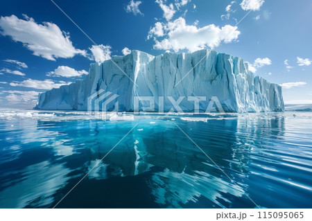 Massive Iceberg Reflected in Clear Arctic Waters Massive Iceberg Reflected in Clear Arctic Waters 115095065