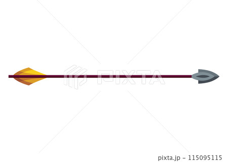 Medieval arrow. Fighting decorative cartoon arrows Design element for poster, label or sign on menu. Color vintage symbols 115095115