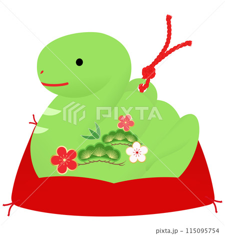 巳年の土鈴（年賀状文字素材） 115095754