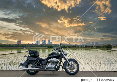 「埼玉県」見沼田んぼとアメリカンバイク　さいたま市 115096903