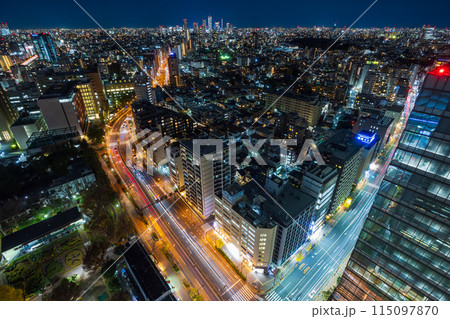 東京夜景 文京シビックセンターからの眺望 池袋方面 東京夜景 文京シビックセンターからの眺望 池袋方面 115097870