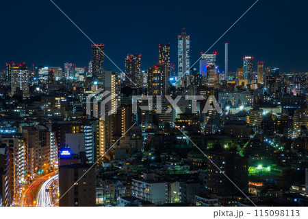 東京夜景　文京シビックセンターからの眺望　池袋方面 115098113