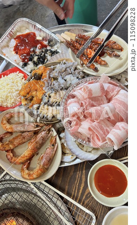 Seafood and Samgyeobsal at Yeongdo, Busan in South Korea 115098228