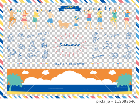 people enjoying summer people enjoying summer 115098640