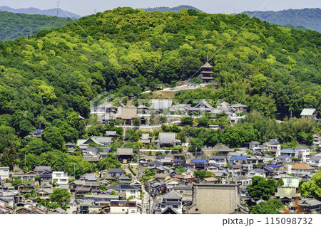 向島からの尾道の街並み　西國寺　広島県尾道市 115098732