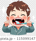 歯を磨く小学生 115099147