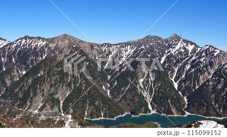 大観峰からの北アルプスと黒部湖 大観峰からの北アルプスと黒部湖 115099152