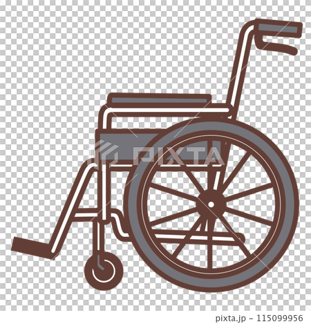 横向きの車椅子 115099956