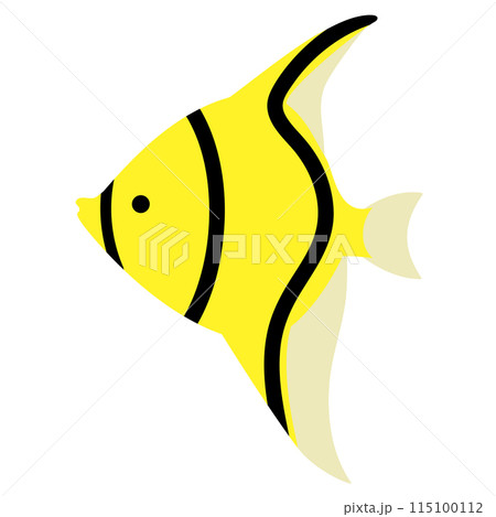 かわいいエンゼルフィッシュのイラスト 115100112