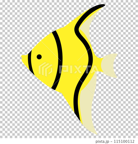 かわいいエンゼルフィッシュのイラスト 115100112