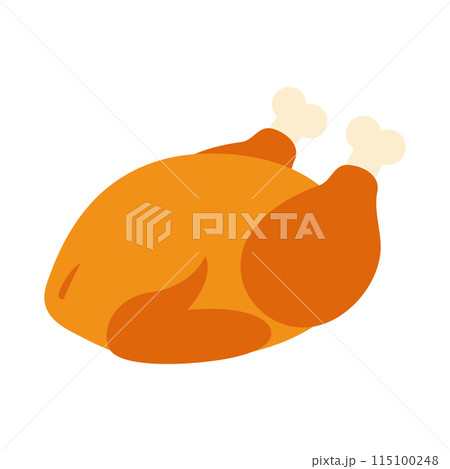 Roasted turkey Traditional Thanksgiving food in trendy holiday shades Greetings design element idea 115100248