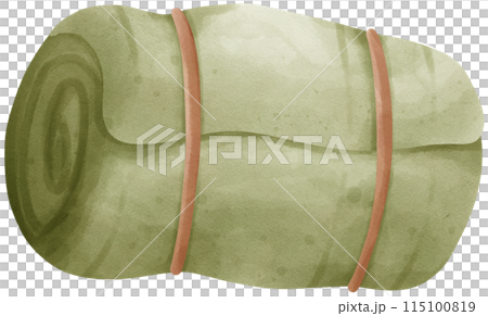 Sleeping bag camping watercolor illustration Sleeping bag camping watercolor illustration 115100819