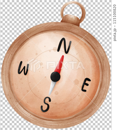Compass camping watercolor illustration Compass camping watercolor illustration 115100820