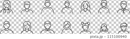 男女のアバターのアイコンセット 115100940