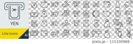 お金（日本円）のアイコンセット 115100966