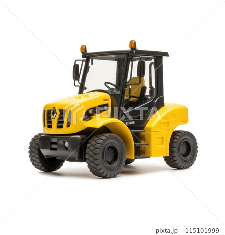 3d backhoe loader on white background. illustration. 115101999