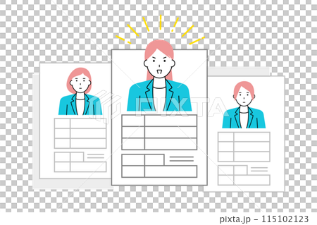 女商人用履歷表推銷自己 115102123