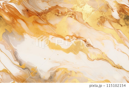 Luxury abstract fluid art painting in alcohol ink technique, mixture of colorful 115102154