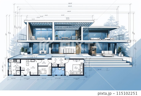 Interior design, home project and house architecture plan Interior design, home project and house architecture plan 115102251